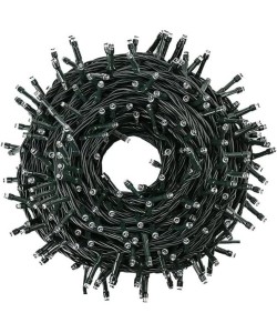 5m Boncuk Lamba Gün Işığı 8 Fonksiyon 100 Led Fişli Uzatma Kablolu siyah kablo