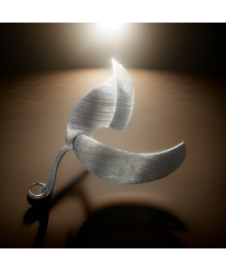 Yaprak Desenli Metal Anahtarlık Çakı