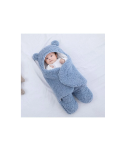 Bebek Dış Kundak Welsoft Battaniye Ayaklı Model Mavi kundak