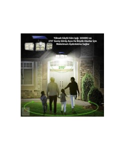 Uzaktan Kumandalı 122 Led Sensörlü Bahçe Lambası