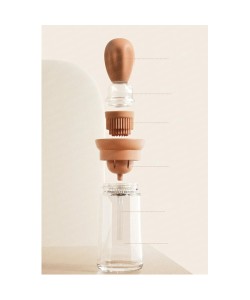 Silikon Hazneli Fırçalı Yağdanlık