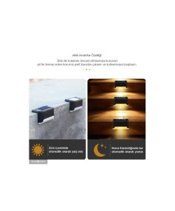 WaterProof Solar Merdiven Lambası 4 Adet