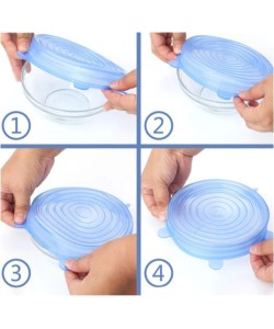 Silikon Yemek Saklama Kapak Seti 6 Adet