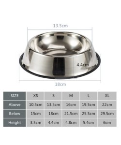 Paslanmaz Çelik Metal Mama Kabı 18 cm.