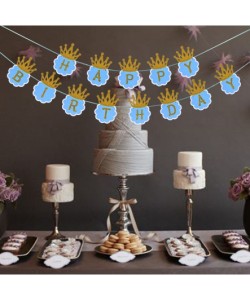 Simli Happy Birthday Flama Dekor 3 Metre Mavi Renk Simli Happy Birthday Flama Dekor 3 Metre Mavi Renk