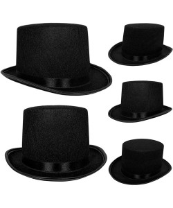 Yetişkin Boy Siyah Renk Keçe Sihirbaz Fötr Şapka