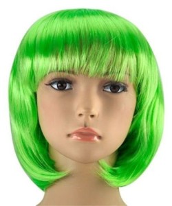 Yeşil Küt Peruk Saç