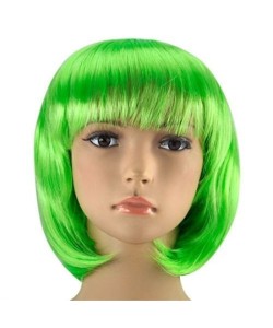 Yeşil Küt Peruk Saç