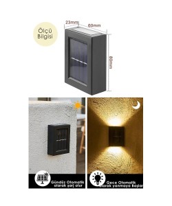 Solar Aplik Çift Taraflı Lamba