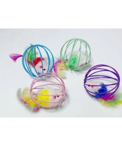 KAFESLI FARELI KEDI KÖPEK OYUN TOPU