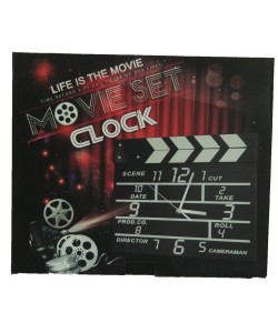 Clapperboard Clock  Analog Klaket duvar Saati Clapperboard Clock  Analog Klaket duvar Saati
