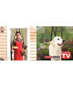 Mıknatıslı Kapı Sinekliği Magic Mesh Siyah Mıknatıslı Kapı Sinekliği Magic Mesh Siyah