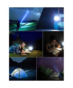 3 Watt Şarj Edilebilir Güneş Enerjili Solar El Feneri 3 Modlu Kamp Lambası