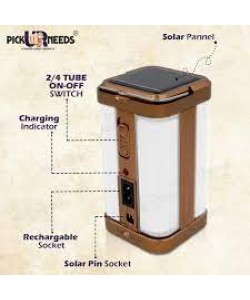 4 Taraflı Güneş Enerjili Şarj Edilebilir Lamba