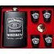 9 oz (266ml) Çelik Matara Hediye Seti Içki Viski Alkol Konyak Matarası 4 Shot Bardaklı