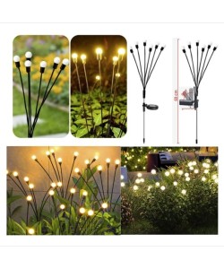 6 Led'li Güneş Enerjili Bahçe Çiti Aydınlatma Lamba (sarı)