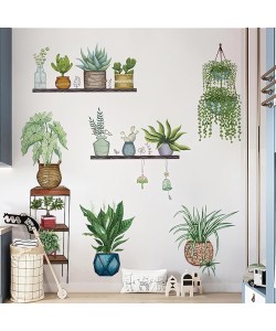 Tropikal Bitkiler Duvar Stickerı Model D