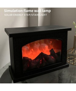 Şömine Dekoratif Yatak Odası Ve Salon Için Sauna Şömine Ledli Gece Lambası Alev Dekor