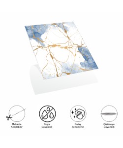 DecoHandy Pvc Yapışkanlı Yer Karosu 30x30cm 4'Lü Paket - Blue Edition 0,36m2 DecoHandy Pvc Yapışkanlı Yer Karosu 30x30cm 4'Lü Paket - Blue Edition 0,36m2