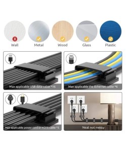 Yapışkanlı Kablo Düzenleyici Seti