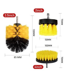 Matkap Ucuna Takılan 3'lü Fırça  Temizlik Seti Matkap Ucuna Takılan 3'lü Fırça  Temizlik Seti