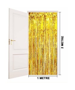 Ekstra Metalize Parlak Saçaklı Arka Fon Perde Gold Ekstra Metalize Parlak Saçaklı Arka Fon Perde Gold