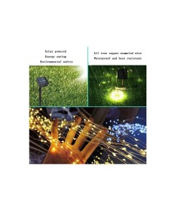 Güneş Enerjili 200 LED Dış Mekan Aydınlatma Şeridi Güneş Enerjili 200 LED Dış Mekan Aydınlatma Şeridi