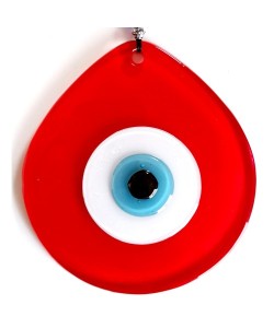 Kırmızı Renk Damla Model Nazar Boncuklu El Yapımı Duvar Süsü Kırmızı Renk Damla Model Nazar Boncuklu El Yapımı Duvar Süsü