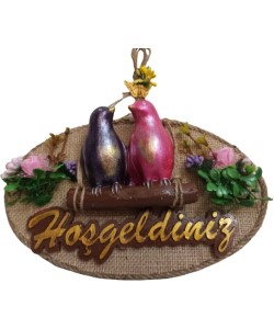 Kuş Tasarımlı Hoşgeldiniz Kapı Süsü Kuş Tasarımlı Hoşgeldiniz Kapı Süsü