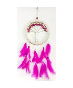 Fuşya Kuş Tüylü Hayat Ağacı Düş Kapanı Dream Catcher Duvar Süsü Fuşya Kuş Tüylü Hayat Ağacı Düş Kapanı Dream Catcher Duvar Süsü
