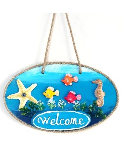 Deniz Temalı Balıklı Deniz Atlı Deniz Yıldızlı Welcome Yazılı El Yapımı Kapı Süsü Deniz Temalı Balıklı Deniz Atlı Deniz Yıldızlı Welcome Yazılı El Yapımı Kapı Süsü