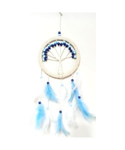 Mavi Beyaz Kuş Tüylü Hayat Ağacı Düş Kapanı Duvar Süsü Mavi Beyaz Kuş Tüylü Hayat Ağacı Düş Kapanı Duvar Süsü