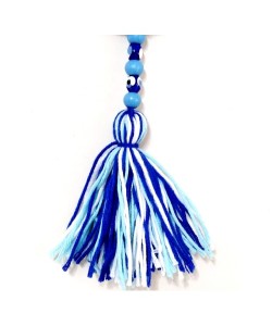 Ponponlu Nazar Boncuğu Desenli El Yapımı Mini Kapı, Duvar ve Araba Süsü