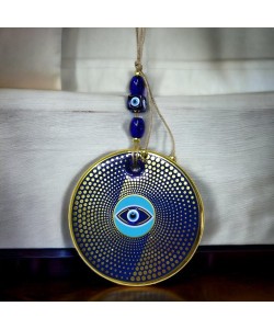 Yaldızlı Nazar Boncuklu Duvar Süsü Gözlü Duvar Dekoru