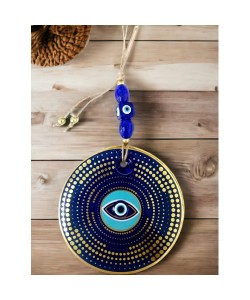 Altın Puantiyeli Nazar Boncuk Gözlü Duvar Süsü