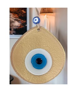 Mavi Nazar Boncuklu Gold Renk Nazar Boncuklu Damla Desen El Yapımı Duvar Süsü Mavi Nazar Boncuklu Gold Renk Nazar Boncuklu Damla Desen El Yapımı Duvar Süsü
