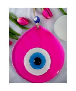 Mavi Nazar Boncuklu Pembe Renk Nazar Boncuklu Damla Desen El Yapımı Duvar Süsü Mavi Nazar Boncuklu Pembe Renk Nazar Boncuklu Damla Desen El Yapımı Duvar Süsü