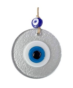 Mini Boy Silver Gri Nazar Boncuklu Duvar Süsü 10 Cm Cam Duvar Dekoru Mini Boy Silver Gri Nazar Boncuklu Duvar Süsü 10 Cm Cam Duvar Dekoru
