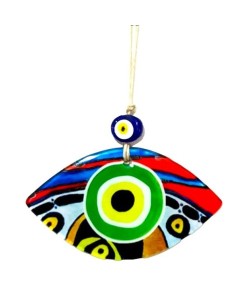 Yeşil Göz Modelli Füzyon Cam Duvar Dekorasyonu