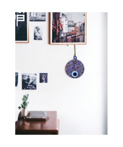 Mandala Desen Mavi Mor Nazar Boncuklu Füzyon Cam El İşçiliği 12 cm Duvar Süsü Nazarlık Hediyelik Eşya Mandala Desen Mavi Mor Nazar Boncuklu Füzyon Cam El İşçiliği 12 cm Duvar Süsü Nazarlık Hediyelik Eşya