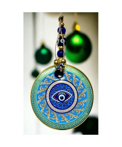 Yaldızlı Turkuaz Renk Duvar Süsü Cam Duvar Dekoru