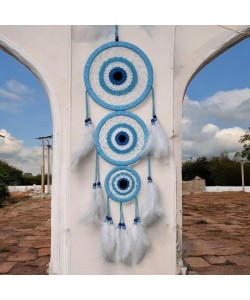 Nazar Motifli Üç Çemberli Turkuaz Duvar Dekoru Nazar Motifli Üç Çemberli Turkuaz Duvar Dekoru