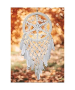 Yıldız Motifli Ekru Renk Büyük Boy Düş Kapanı Duvar Dekoru