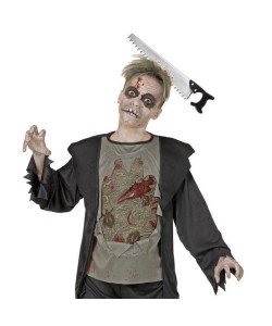 Kafaya Saplanmış Halloween Kanlı Testere Şaka Tacı