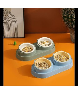 Mikopet Çift Bölmeli Mama ve Su Kabı Mikopet Çift Bölmeli Mama ve Su Kabı