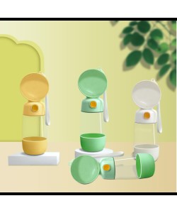 Taşınabilir Evcil Hayvan Mama Hazneli Su Matarası