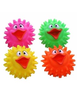 Köpekler İçin Renkli Ördek Figürlü Dikenli Top Köpekler İçin Renkli Ördek Figürlü Dikenli Top