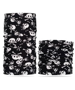 Siyah Beyaz İskelet Baskılı Buff Bandana Siyah Beyaz İskelet Baskılı Buff Bandana