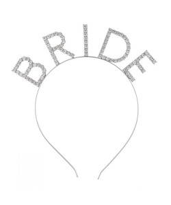 Bekarlığa Veda Kristal Taşlı Gümüş Bride Tacı