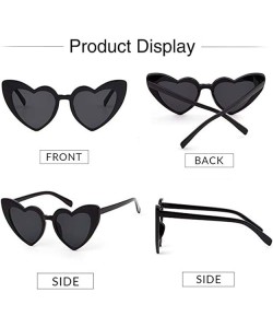 Siyah Renk Kalp Şekilli Parti Gözlüğü